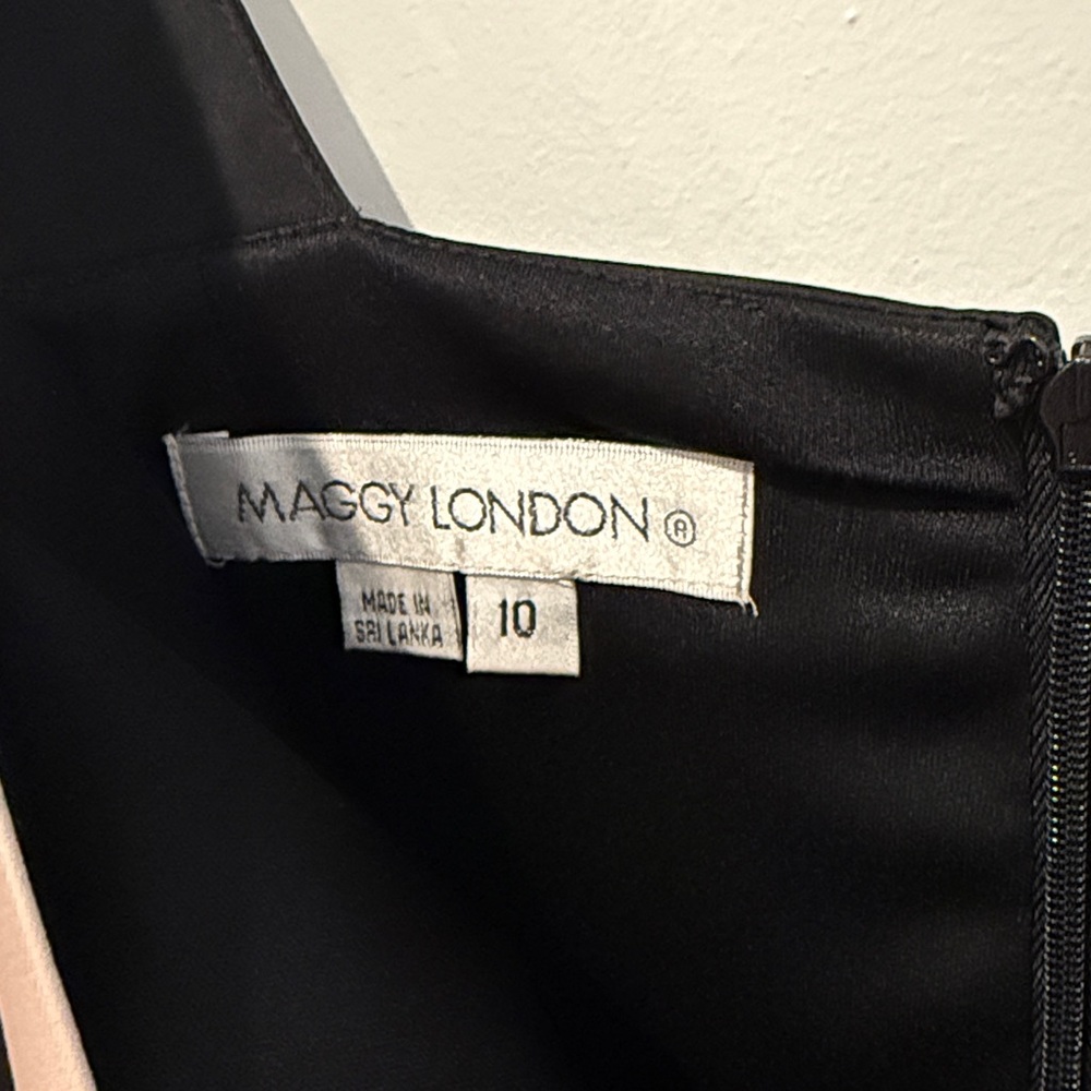 Maggy London Black and Cream Midi Dress - Picture 8 of 8